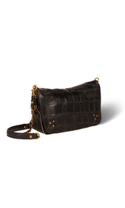 JEROME DREYFUSS Bobi S bag in Croco Noir at Amara Home