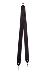 JEROME DREYFUSS Bandoulière Simple Shoulder Strap in Noir Silver at Amara Home