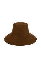Load image into Gallery viewer, LACK OF COLOR Holiday Bucket hat in brown canvas at Amara Home
