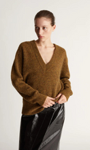 Load image into Gallery viewer, LEE MATHEWS Sawyer Longline V Neck Sweater
