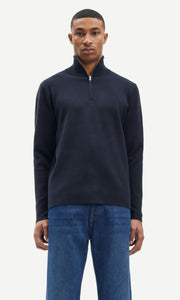 SAMSOE-SAMSOE-Gunan-Turtle-Neck-Zip-Jumper-10490-Sky-Captain-Men's-Fashion-Clothing-Amara-Home