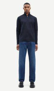 SAMSOE-SAMSOE-Gunan-Turtle-Neck-Zip-Jumper-10490-Sky-Captain-Men's-Fashion-Clothing-Amara-Home