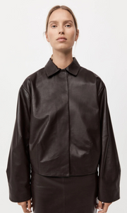 ST. AGNI Cocoon Leather Jacket