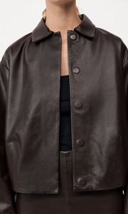 ST. AGNI Cocoon Leather Jacket