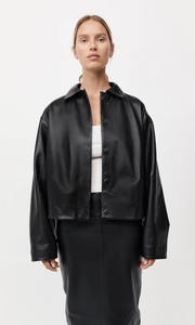 ST. AGNI Cocoon Leather Jacket