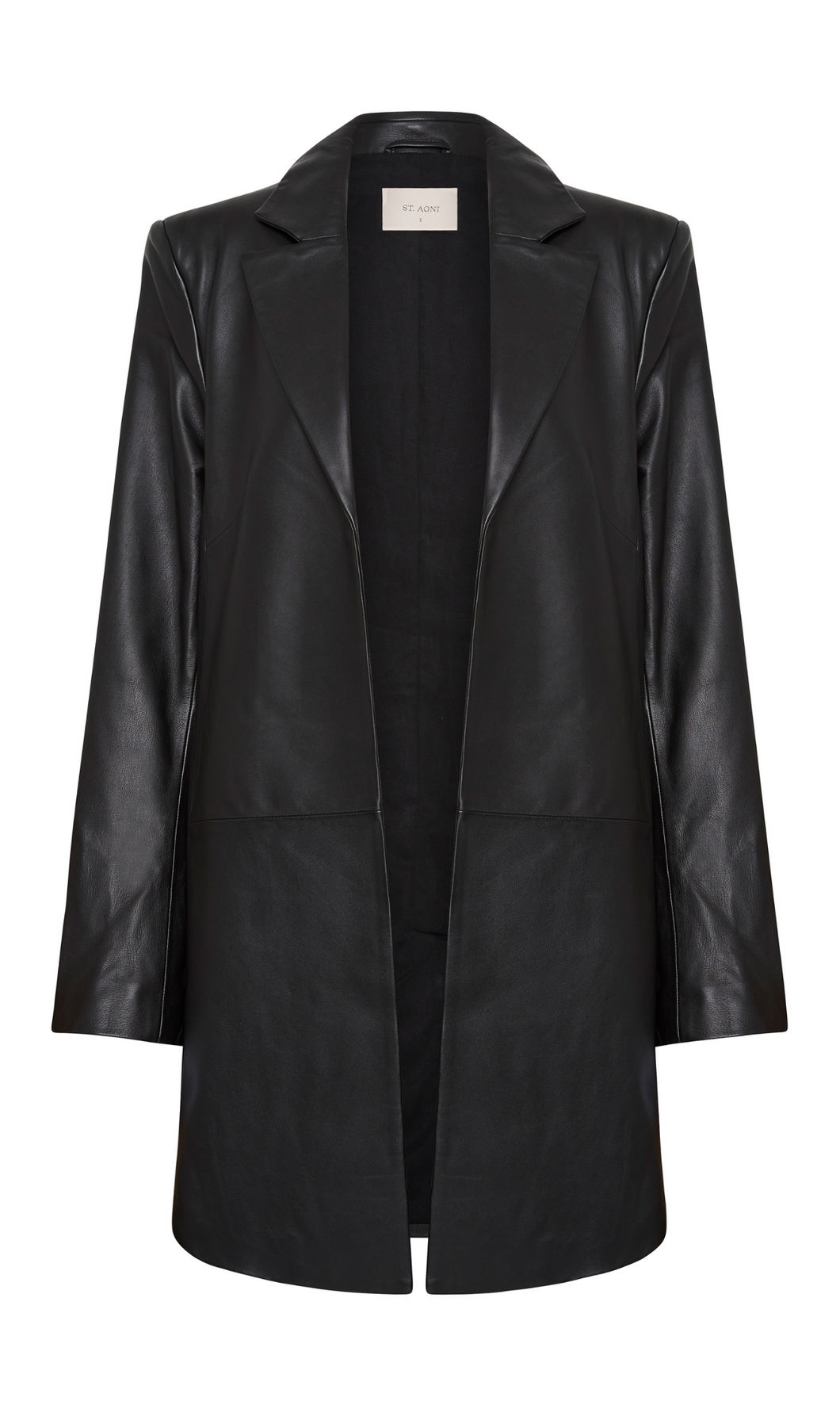 ST. AGNI Leather Longline Jacket