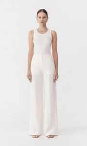 ST. AGNI Linen Wide Leg Pants