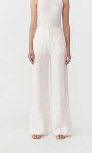 ST. AGNI Linen Wide Leg Pants