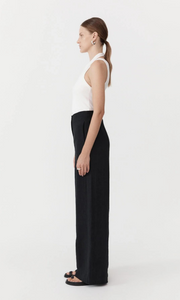 ST. AGNI Linen Wide Leg Pants