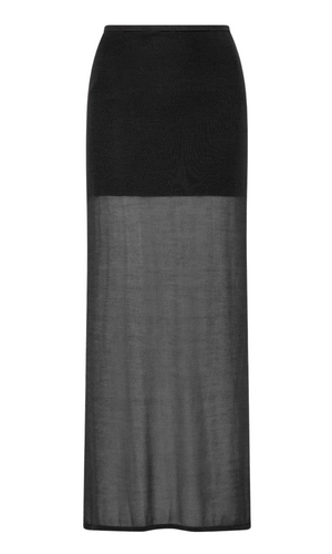 ST. AGNI Sheer Column Skirt