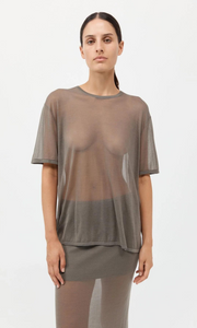 ST. AGNI Sheer Oversized Tee