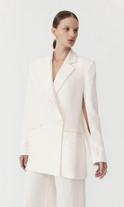 ST. AGNI Linen Split Sleeve Blazer