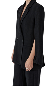 ST. AGNI Linen Split Sleeve Blazer