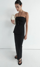 Load image into Gallery viewer, ST. AGNI Strapless Tie Back Top
