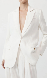 ST. AGNI Tailored Linen Blazer