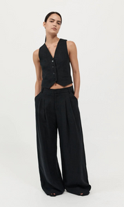 ST. AGNI Tailored Linen Pants