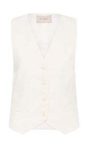 ST. AGNI Tailored Linen Vest