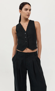 ST. AGNI Tailored Linen Vest