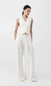 ST. AGNI Tailored Linen Vest