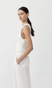 ST. AGNI Tailored Linen Vest