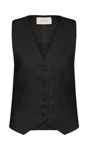 ST. AGNI Tailored Linen Vest