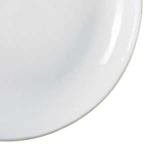 Close up of Wonki Ware unique ceramic pie dish with white textured glaze, handmade in South Africa, available at Amara Home.