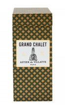 Load image into Gallery viewer, Astier de Villatte Grand Chalet 50ml perfume fragrance in luxurious green box decorated with gold clover motifs, available at Amara Home.
