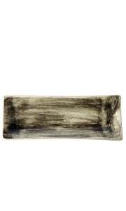 Wonki Ware unique ceramic Utensil Tray with black wash glaze, handmade in South Africa, available at Amara Home.