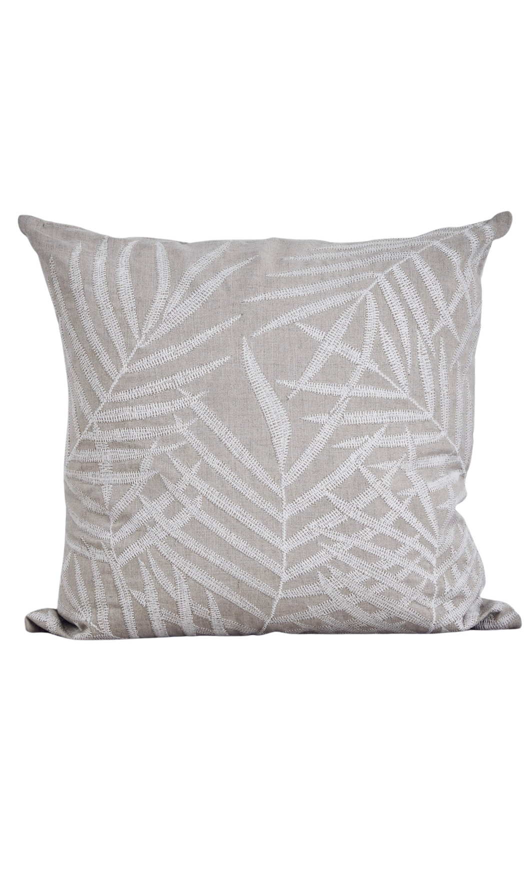 CUSHION Embroidered Linen Palm