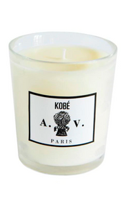 Astier de Villatte Kobe beeswax candle in glass vessel made in France available at Amara Home.