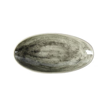 Load image into Gallery viewer, Wonki Ware unique ceramic Pebble Olive Dish with black wash glaze, handmade in South Africa, available at Amara Home.
