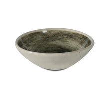 Load image into Gallery viewer, Wonki Ware unique ceramic salt dish with black textured glaze, handmade in South Africa, available at Amara Home.
